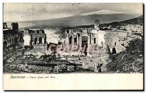 Cartes postales Taormina Teatre Grace celi Etna