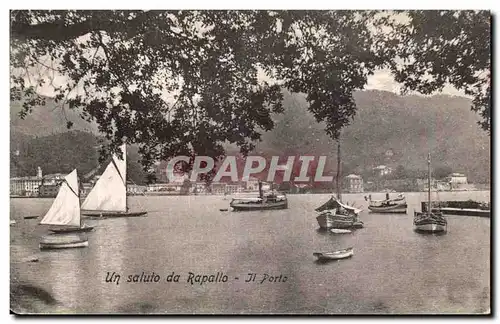 Cartes postales Un Saluto Da Rapallo Il porto Bateaux