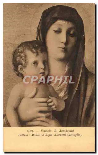 Ansichtskarte AK Venezia R Accademia Bellini Madonna degli Alberetti