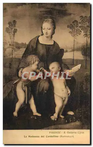 Ansichtskarte AK Firenze R Galleria Uffizi Madonna detta Caredellino Raffaello