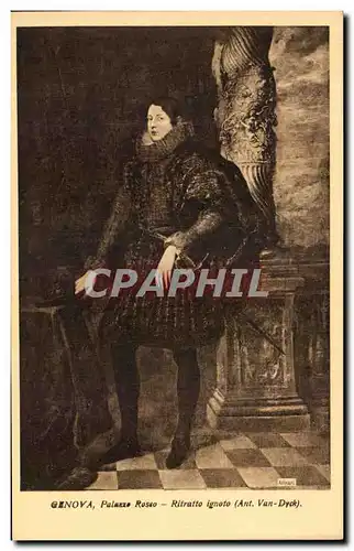 Cartes postales Genova Palazza Bianco Ritratto ignoto Van Dyck