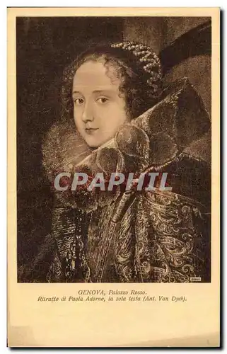 Cartes postales Genova Palazza Rosso Ritratto di paola Adorno la sola testa Van Dyck