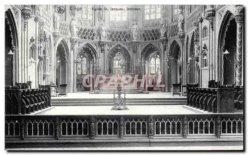 Cartes postales Liege Eglise St Jacques Interieur
