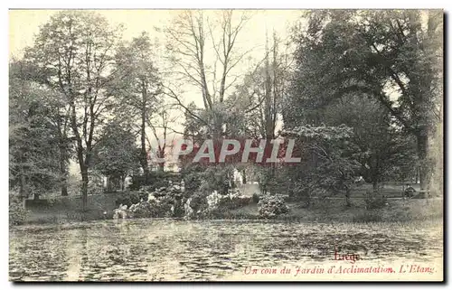 Cartes postales Liege Un Coin du Jardin d Acchimatation L Etang