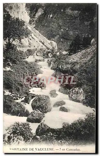 Cartes postales Fontaine De Vaucluse Les Cascades