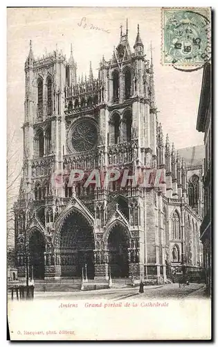 Ansichtskarte AK Amiens Grand Portail de la Cathedrale