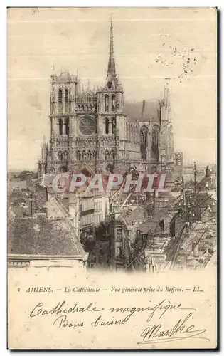 Cartes postales Amiens La Cathedrale Vue Generale prise du Beffroi