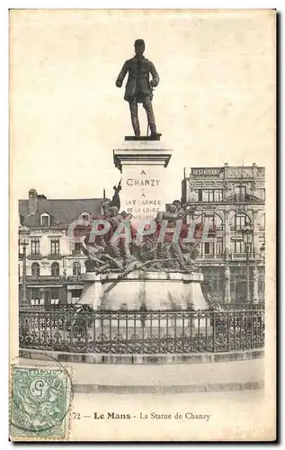 Ansichtskarte AK Le Mans La Statue de Chanzy Militaria