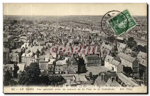 Ansichtskarte AK Le Mans Vue Generale prise du sommet de la Tour de la Cathedrale