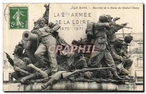 Ansichtskarte AK Le Mans Bas relief de la Statue du General Chanzy Militaria