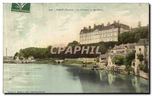 Cartes postales Sable Le Chateau vu des Ponts