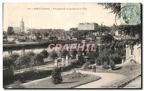 Cartes postales Sable Vue Generale du Jardin de la Ville