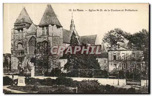 Ansichtskarte AK Le Mans Eglise ND de la Couture et Prefecture