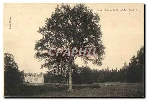 Cartes postales Sarthe Chateau de Bonneteble vu du Parc