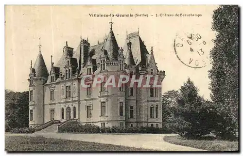 Cartes postales Villaines la Gosnais Sarthe Chateau de Beauchamps