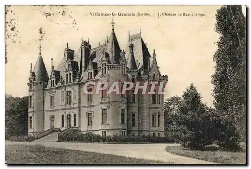 Cartes postales Villaines la Gosnais Sarthe Chateau de Beauchamps