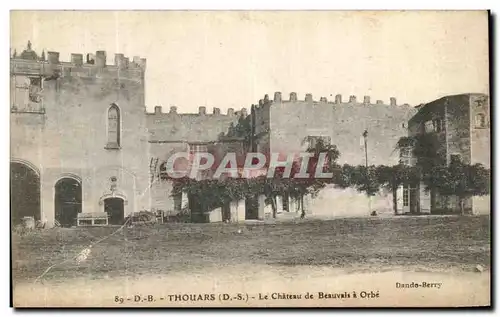 Cartes postales Le Chateau de Beauvais a Orbe