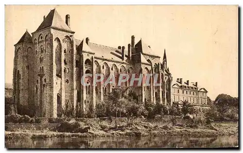 Ansichtskarte AK L abbaye St Pierre de Solesmes Vue du pont sur la Sarthe