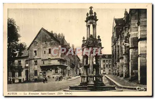 Ansichtskarte AK Autun La Fontaine Saint Lazare