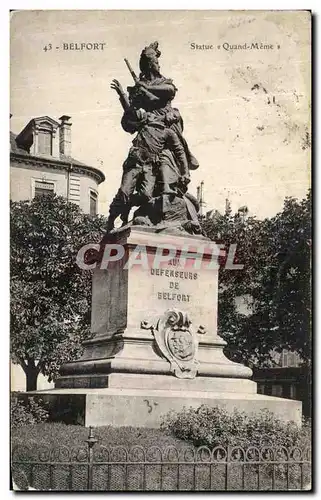 Cartes postales Belfort Statue Quand Meme