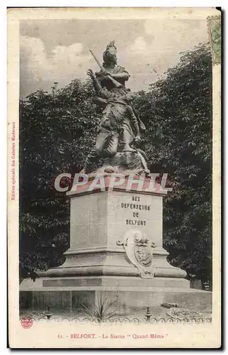 Cartes postales Belfort La Statue Quand Meme