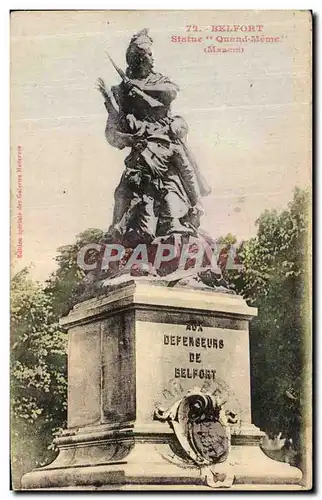 Cartes postales Belfort Statue Quand Meme