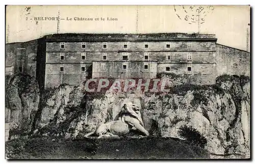 Cartes postales Belfort LE Chateau et Le Lion