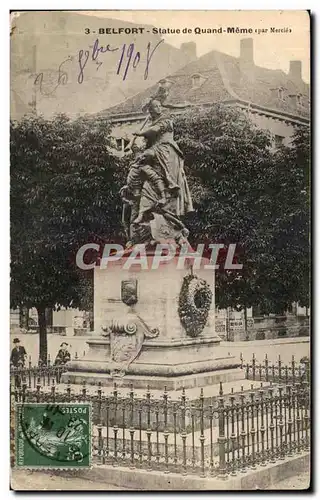 Cartes postales Belfort Statue de Quand Meme