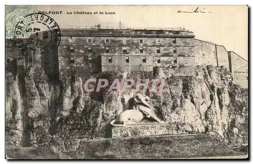Cartes postales Belfort Le Chateau et Le Lion