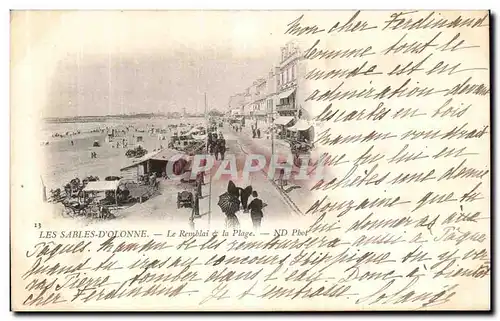 Cartes postales Les Sables D olonne Le Remblai et la plage