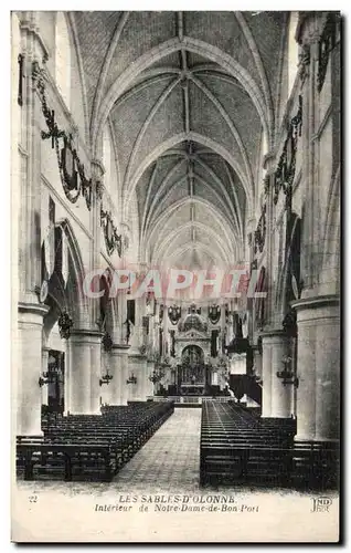 Cartes postales Les Sables D olonne Interieur de Notre Dame de Bon Port