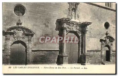 Cartes postales Les Sables D olonne Notre Dame De Bon Port Le portail