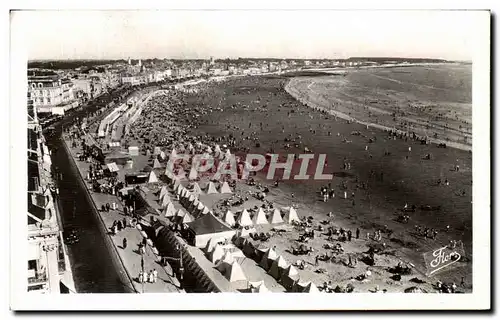 Ansichtskarte AK Les Sables D olonne Vendee Vue panoramique de la plage et du remblai