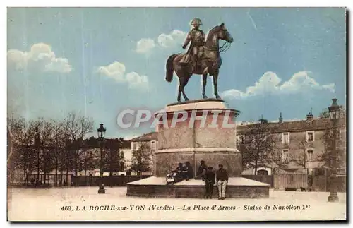 Cartes postales Roche Sur Yon Vendee La place d armes Statue de Napoleon er