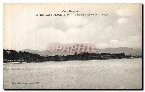 Cartes postales Hendaye Plage Hendaye Ville Vu De La plage