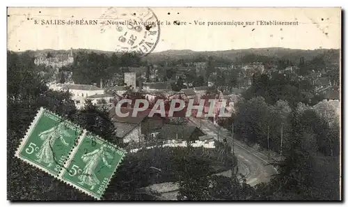 Cartes postales Salies de Bearn Nouvelle Avenue de la gare Vue panoramique de l etablissement