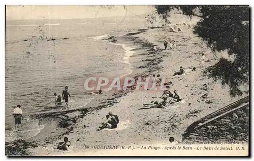 Ansichtskarte AK La Plage Apres le Bain Le bain du soleil Guethary