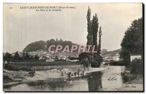 Cartes postales Saint Jean Pied De Port La Nive et la Citadelle Lavandieres