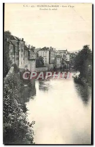 Cartes postales Oloron Ste Marie Gave d Aspe Coucher du Soleil