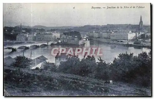 Ansichtskarte AK Bayonne Jonction de la Nive et de l Adour