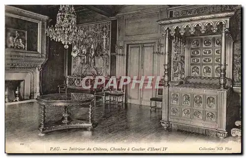 Cartes postales Pau Interieur du Chateau Chambre a Coucber d Henri IV