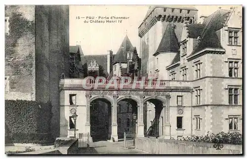 Cartes postales Pau Porte d Honneur du Chateau Henri IV