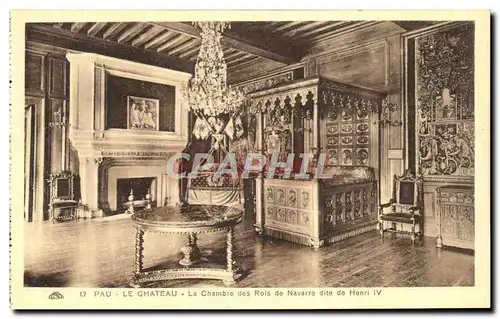 Ansichtskarte AK Pau Le Chateau La Chambre des Rois de Navarre Dite de Henri IV