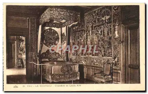 Cartes postales Pau Le Chateau Chambre de Louis XIV