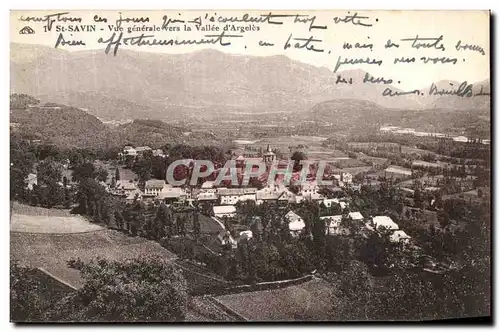 Cartes postales Saint Savin Vue generale Vers la Vallee d Argeles