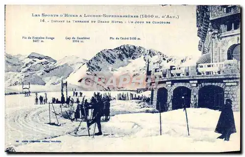 Ansichtskarte AK Les Sports d hiver a Luchon Superbagneres Devant la terrasse