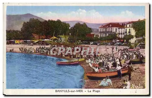 Cartes postales Banyuls sur Mer La Plage Bateaux