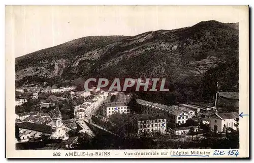 Cartes postales Amelie les Bains Vue D ensemble sur l hopital militaire