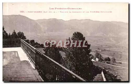 Cartes postales Font Romeu Vue sur la Cerdagne et les Pyrenees espagnoles
