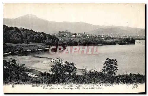 Cartes postales Hendaye Plage Le Mont Haya La baie de Chingoudy Vue generale d Hendaye Ville